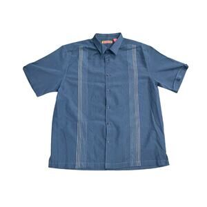 Havanera Guayabera Cuban Style Button Down shirt Size XL Vacation Tropical Beach